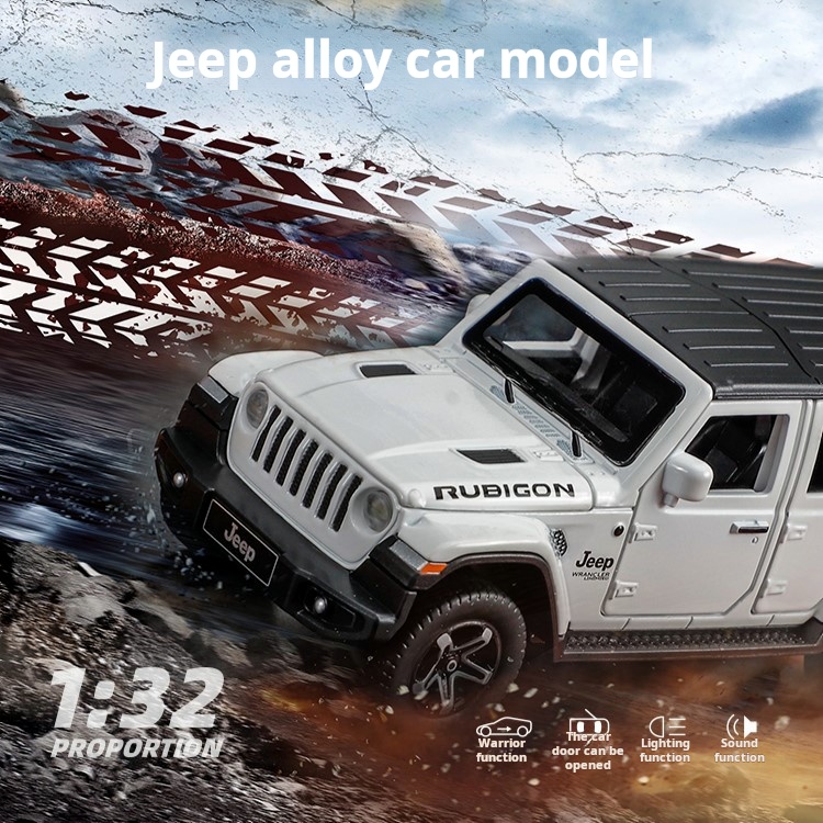 Kids Toys Jeep - 1/32 Jeep Wrangler Rubicon Off-Road Vehicle
