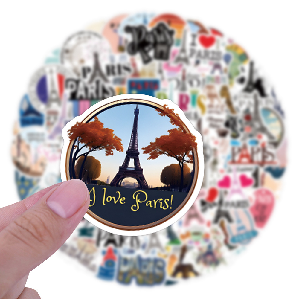 110PCSFrance Paris Stickers Tr - Kids Toys Paris 评论和价格