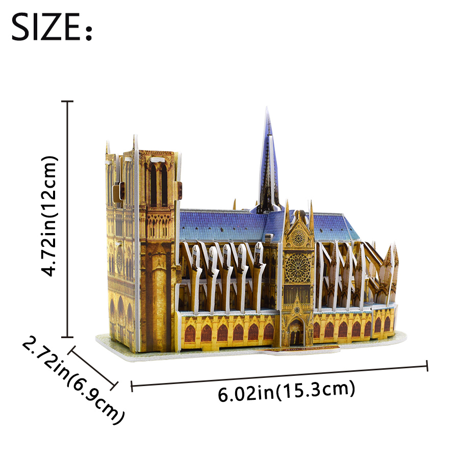 3D Puzzle Notre Dame De Paris  - Kids Toys Paris 评论和价格