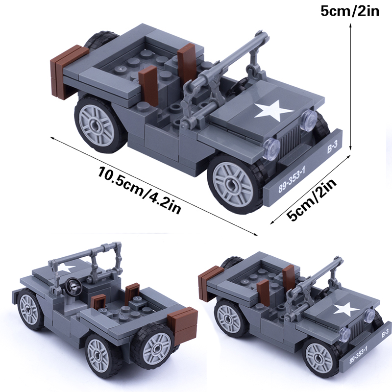 MOC WW2 Military US Figures Wi - Kids Toys Jeep 评论和价格