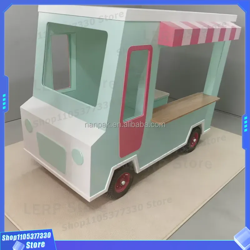 Wooden Ice Cream Cart Toy with - Kids Toys Mall 评论和价格