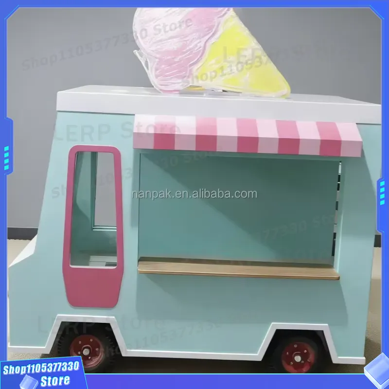 Wooden Ice Cream Cart Toy with - Kids Toys Mall 评论和价格